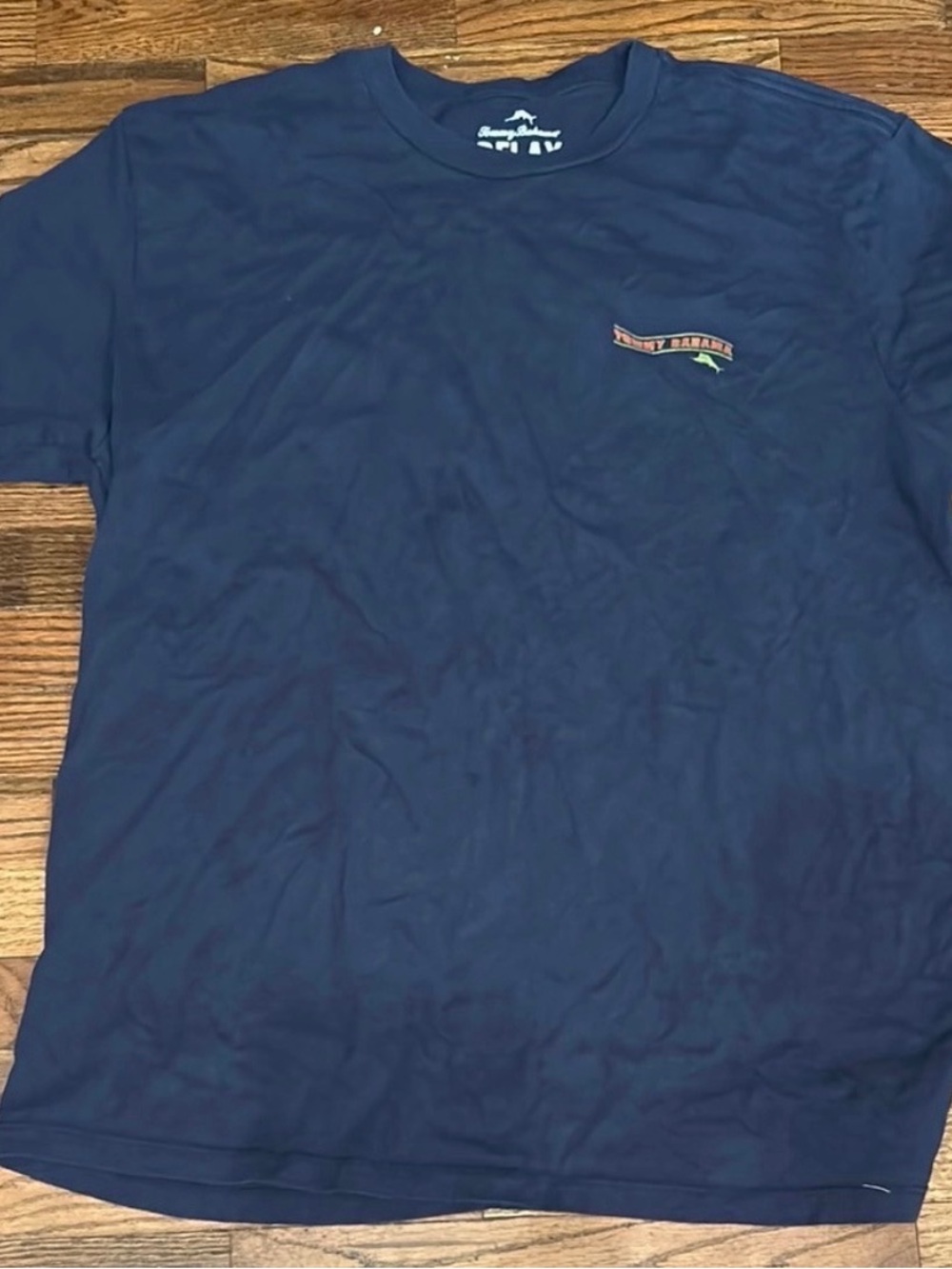 Tommy Bahama Navy Short-Sleeve Crew Tee with Small Chest Logo